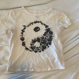Peace sign crop top XS